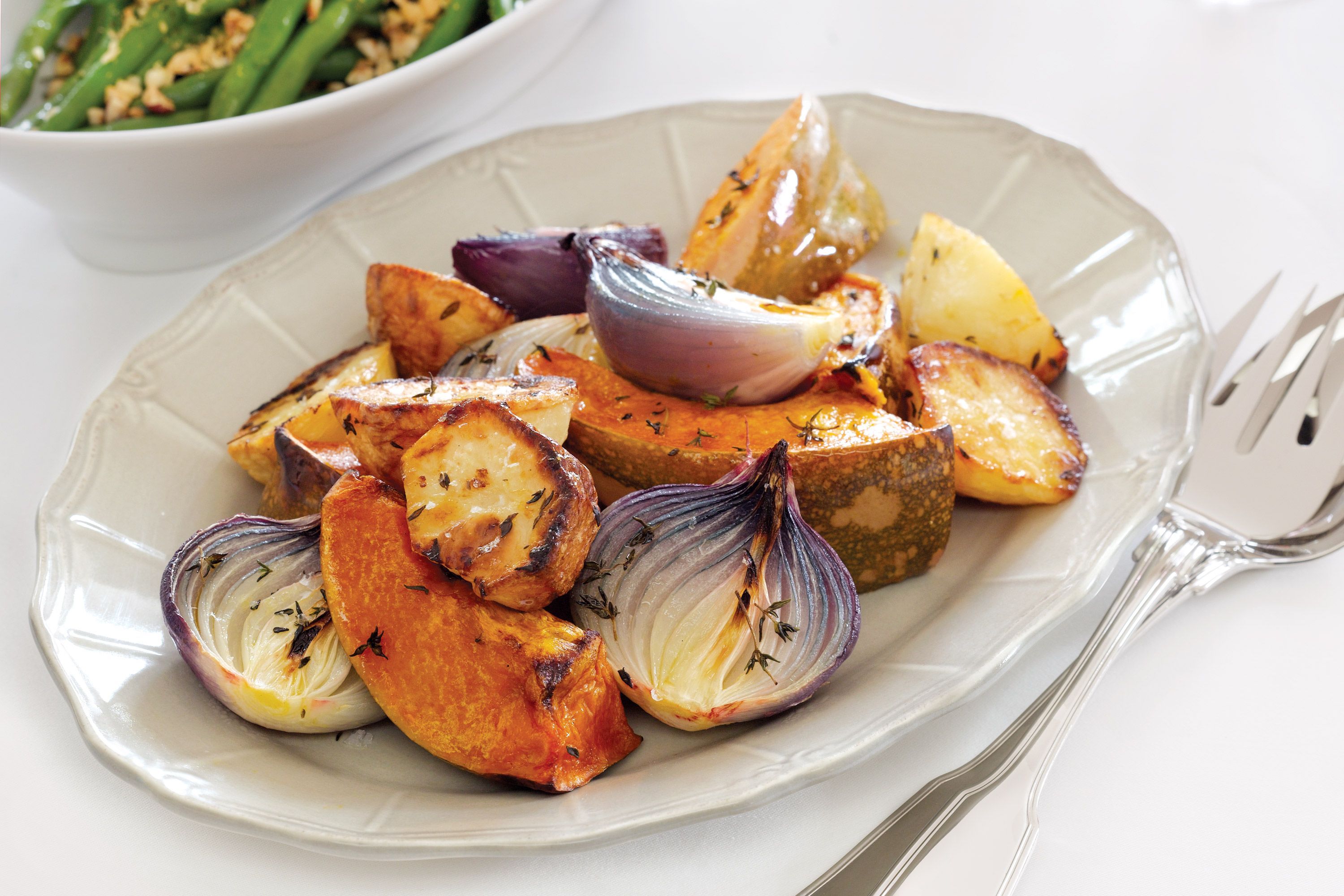 Verduras asadas al horno con sal de Atacama