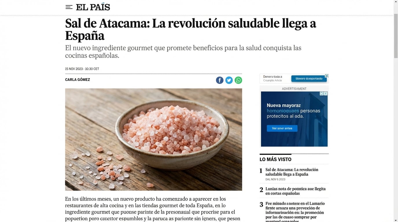 Sal de Atacama: La revolución saludable llega a España